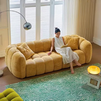 Ensemble de canapés d'hôtel de luxe italiens 1-4 places, tissu de haute qualité, garnissage en éponge haute résilience, design moderne pour appartement et villa