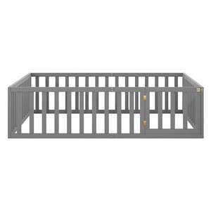 Estructura de Cama de Piso Montessori de Madera Maciza para Niños Pequeños Tamaño Matrimonial para Dormitorio - Product Image 2