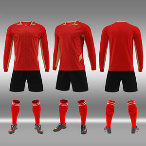 Kaus sepak bola lengan panjang pria, seragam sepak bola cepat kering tembus udara performa tinggi - Product Image 6