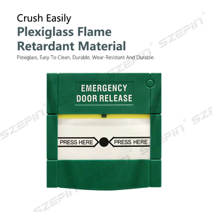 Interruptor de Liberación de Puerta de Emergencia Reajustable 3A 36VDC Ignífugo CE Adecuado para Control de Acceso a Puertas de Salida/Emergencia y Reajuste de <span class=keywords><strong>Alarma</strong></span> - Product Image 2