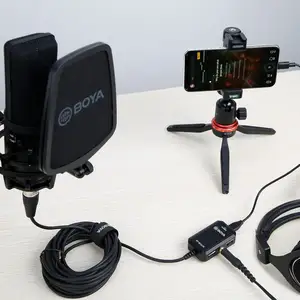 BOYA BY-BCA70 6m XLR Audio Adapter for XLR Microphones to Mobile Devices for home studio recording podcast vocal ENG interview