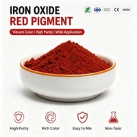 Oxyde de fer rouge de haute pureté Fe2O3, pigment inorganique, poudre rouge résistante aux intempéries pour le ciment, le béton, les pavés et la construction
