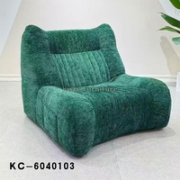 Fauteuil pouf moderne en tissu chenille, une place, canapé paresseux, confortable pour salon, pouf surdimensionné avec poche latérale