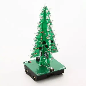 RUIST 3D Christmas Tree DIY Kits 7 Color Light Flash LED Circuit Christmas Trees Xmas LED Colorful LED kit
