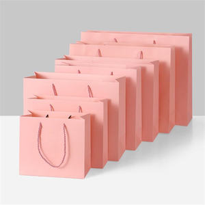 Bolsas <span class=keywords><strong>de</strong></span> Papel para Regalo con Diseño Único y Personalizado, Bolsas <span class=keywords><strong>de</strong></span> Papel Rosa para Regalo, Bolsas <span class=keywords><strong>de</strong></span> Papel para Compras <span class=keywords><strong>de</strong></span> <span class=keywords><strong>Ropa</strong></span> - Product Image 1