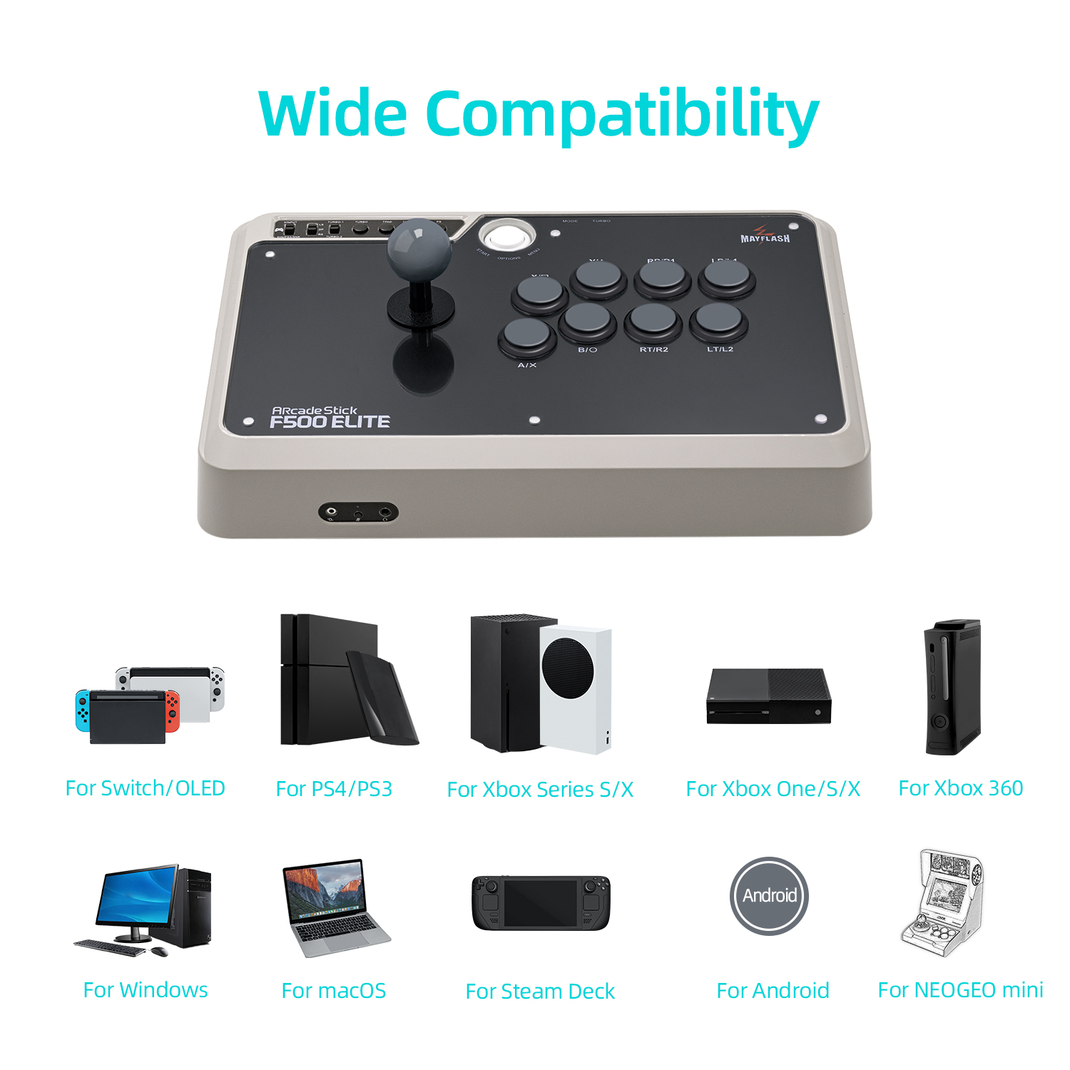 Mayflash F500 Elite Arcade Fightstick - Perfect for Gaming