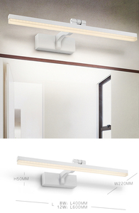 โคมไฟติดผนัง LED สีขาวมินิมอล 3500K แสงวอร์มไวท์ สำหรับห้องน้ำ ตัวโคมพลาสติก ควบคุมด้วยสวิตช์ 120lm/w ผลิตที่จงซาน - Product Image 3