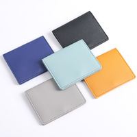 Dompet Kartu Lipat Tipis Bahan Kulit PU dengan Kancing Tekan, Banyak Slot Kartu Kredit, Dilengkapi Kantong Uang Tunai untuk Pria Wanita, Cocok untuk Perjalanan Sehari-hari