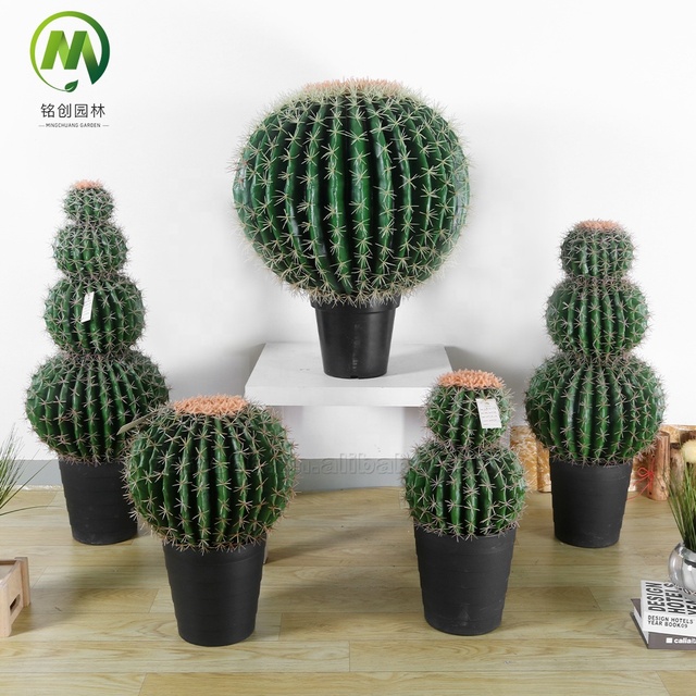 Artificial Cactus Balled Potted High Simulation Succulents Bonsai Factory Price Faux Cactus Plant Artificial Plant for Decor