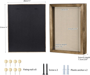 Boîte de présentation Shadow Box personnalisée 11x14, boîte en <span class=keywords><strong>bois</strong></span> avec couvercle acrylique à charnières et fond en lin, boîte Shadow Box en <span class=keywords><strong>bois</strong></span> - Product Image 4