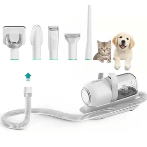 2023 Hot Seller Kit per la toelettatura del cane 5 in 1 con innovativo aspirapolvere per animali domestici, spazzola, rifilatura, strumento per fessure per tutti i peli di animali domestici