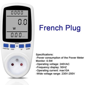Medidor de Electricidad para UE, EE. UU. y Reino Unido, Monitor de Voltaje, Medidor de Potencia, Tipo Enchufe, Medidor de Vatios, Analizador de Energía, <span class=keywords><strong>kWh</strong></span> - Product Image 4