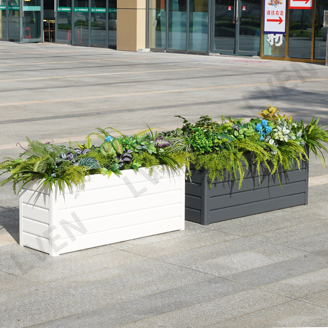 Balcony Garden Planter Outdoor Flower Box Urban Green Planter Aluminum Planter Street Flower Box   Urban Flower Container