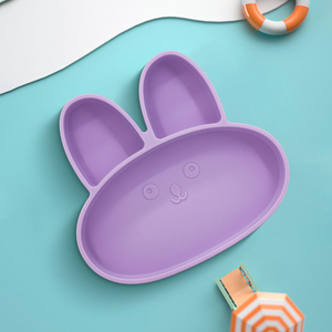 Set di Ciotole in Silicone per Bambini a Forma di Coniglio, Piatto per l'Alimentazione dei Bambini con Base Robusta, Facile da Impugnare, Resistente al Calore, Senza BPA - Product Image 3