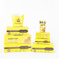 Boîte d'emballage pour frites personnalisées avec logo, emballage pour la restauration rapide, boîte à emporter jetable, boîte à déjeuner, boîte à frites, boîte à poulet, boîte alimentaire en papier