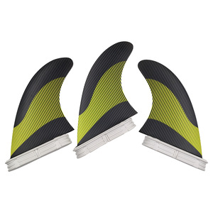 Aletas de surf UPSURF MG5, juego triple, base de fibra de vidrio Honeycomb Double Taps - Product Image 1