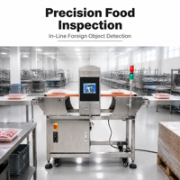 Machine de détection de métaux automatique numérique multifréquence en acier inoxydable pour lignes de production alimentaire et de transformation des aliments