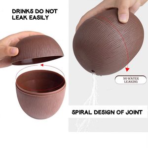 Tasse en plastique de noix de coco, pièces, de qualité alimentaire avec couvercles et pailles pour Luau, fête hawaïenne de la Jungle - Product Image 4