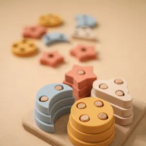 Baby Puzzel Montessori Houten Games Food Grade Voorschoolse Leren Speelgoed Educatief Leermiddelen