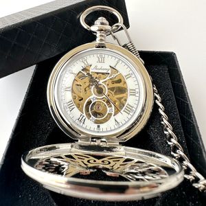 Roma içi boş çift cep saati manuel mekanik cep saati es - Product Image 6