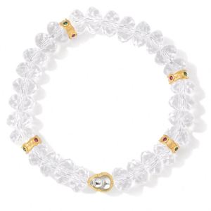 Dylam Dainty Charm Elastic Rope Natural White Crystal S925 Silver Beads <b>Bangles</b> & <b>Bracelets</b> In Stock Customizable Jewelry - Product Image 1