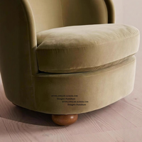 Fauteuil en velours moderne de luxe pour la maison, le bureau ou le café, pour se détendre dans le salon, style ferme