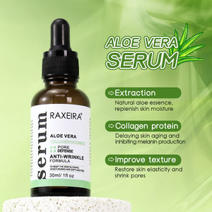 Toptan organik Aloe Vera Serum güzellik cilt bakımı beyazlatma doğal bitki özü kollajen vitamini E Aloe Vera yüz serumu - Product Image 2