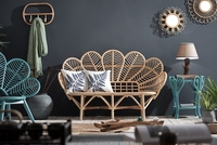 Kommerziellen hotel möbel rattan asche 2 sitzer designer couch lounge sofa sitz