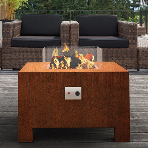 Outdoor Corten Steel Natural Propane Gas Fire Pit with Eco-Friendly Powder - Product Image 4