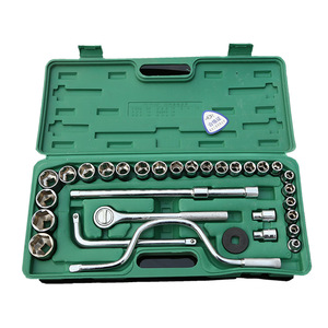 Juego de llaves de vaso de 32 piezas con punta de 1/2 pulgada de acero al cromo vanadio para reparación de maquinaria - Product Image 1