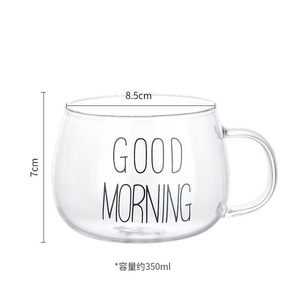แก้วอาหารเช้ามีหูจับ สำหรับนม กาแฟ น้ำผลไม้ ข้าวโอ๊ต ชา ซีเรียล สีพื้น ใช้ในบ้าน - Product Image 5