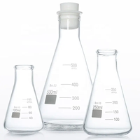 Perlengkapan Laboratorium Kaca 24/40 45/50 Sambungan Gerinda 5000 ml Botol Erlenmeyer Kaca Borosilikat