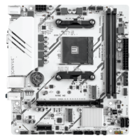 Carte mère JGINYUE B450M PLUS-W DDR4 M-ATX pour ordinateur de bureau, compatible avec les processeurs des séries AM4 1000, 2000, 3000, 4000, 5000
