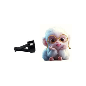 Acrílico 2D plano besando mono coche decoración adornos lindo coche salida de aire Clip aromaterapia Clip - Product Image 5