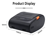 Imprimante thermique directe portable sans fil UROVO K329 Mini 203dpi, papier 72mm, imprimante de reçus mobile, étiquettes, codes-barres, BT WIFI USB