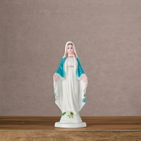 Statue décorative catholique de sainte marie bleue vierge marie saints religieux Statue debout portable artisanat en plastique