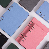 Carnet de notes personnalisable en cuir A5 avec reliure spirale, imprimé, à feuilles mobiles
