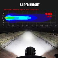 Projecteur de travail automatique à LED de 9 pouces Projecteur rond d'inondation et de brouillard pour SUV Truck ATV & Car 4x4 pour tout-terrain et phare
