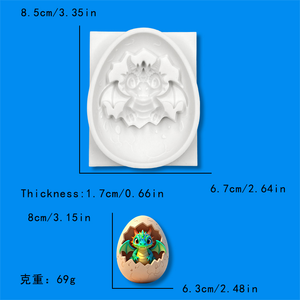Molde de Silicona de Dragón Volador para Decoración de Pasteles, Adorno para Cupcakes, Dulces, Galletas, Manualidades con Azúcar, Arcilla y Resina - Product Image 5