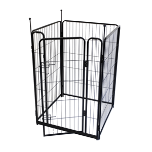 Beste Aanpasbare Grote Metalen Hondenafrastering Binnenshuis Veilig Buiten Ijzeren Hondenhok Voor Kleine Dieren Solide Patroon - Product Image 3