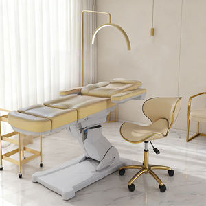 Cama de Masaje Facial Eléctrica de Lujo para Spa, Salón de Belleza, <span class=keywords><strong>Hotel</strong></span> y Dormitorio, Plegable con Patas y Respaldo Ajustables - Product Image 3