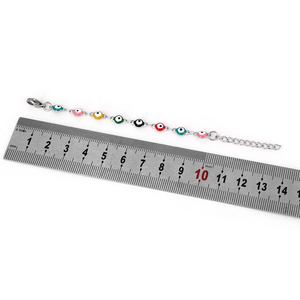 Bracelet en acier inoxydable perlé pour enfants, <span class=keywords><strong>protection</strong></span> <span class=keywords><strong>contre</strong></span> le <span class=keywords><strong>mauvais</strong></span> œil pour bébé, style religieux islamique pour les anniversaires - Product Image 3