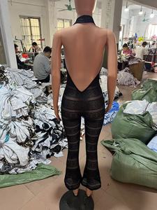 Tute <span class=keywords><strong>Chic</strong></span> da <span class=keywords><strong>donna</strong></span> Mujer un pezzo in pizzo scavato tuta Sexy <span class=keywords><strong>abbigliamento</strong></span> <span class=keywords><strong>donna</strong></span> 2024 primavera estate - Product Image 3