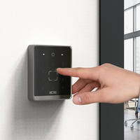 Lector de código QR Tarjeta IC NFC Teclado táctil Wiegand 13,56 MHz RFID RS485 RS232 Mifare1 Control de acceso para puerta de vidrio de Metal de madera