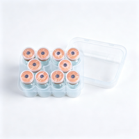 Flacons en verre transparent de 3 ml, couleur aléatoire, gaufrés avec vernis recyclé, pour usage expérimental et de recherche uniquement