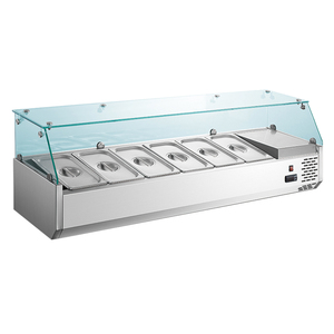 GN1/4 1.35M Thương Mại Bảng Top Bánh Showcase Hiển Thị Bánh Pizza Prep Bảng Tủ Lạnh Salad Bar Tủ Lạnh - Product Image 1