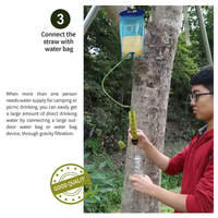 Système de purification d'eau portable pour la survie en plein air, paille filtrante d'urgence pour le camping, la randonnée et l'utilisation quotidienne