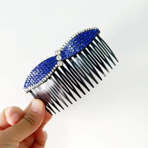 Peineta para el cabello con diamantes de imitación S100 para adultos, peineta con diamantes de imitación, peineta para flequillo, pinza para el cabello, peineta con lazo - Product Image 2