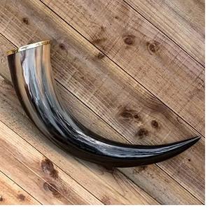 Cuerno para beber vikingo hecho a mano respetuoso con el medio ambiente personalizado de la mejor calidad, técnica tallada, hogar, restaurante, Hotel, uso directo de la India - Product Image 4