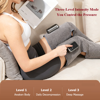 Masseur de jambes à pression d'air avec chaleur et vibrations, enveloppe de compression pour mollets à 3 modes, appareil de soin des jambes sans fil rechargeable